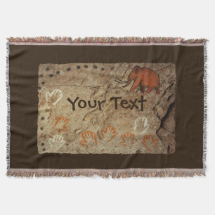 Ice Age Cave Art Throw Blanket