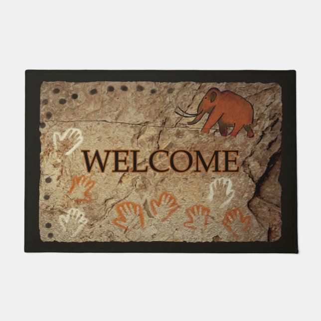Ice Age Cave Art - Welcome Doormat (Front)