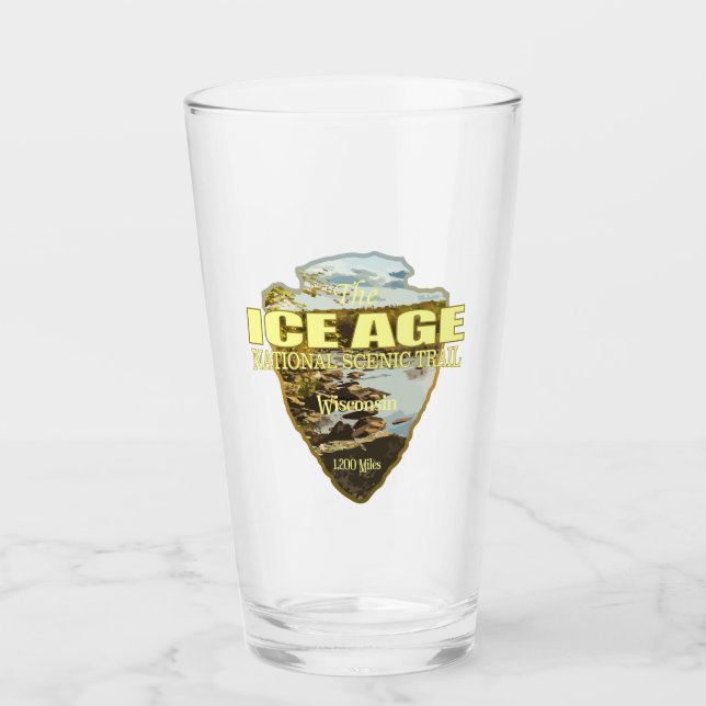 Ice Age Trail (arrowhead) Glass (Front)