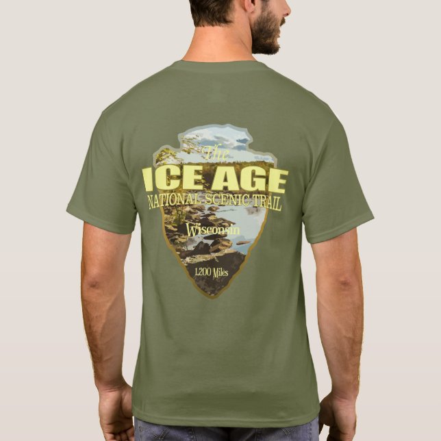 Ice Age Trail (arrowhead) T-Shirt (Back)