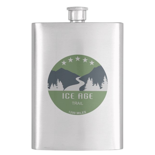 Ice Age Trail Hip Flask (Front)
