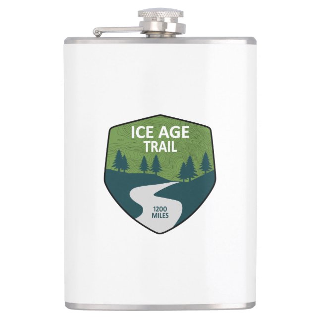Ice Age Trail Hip Flask (Front)