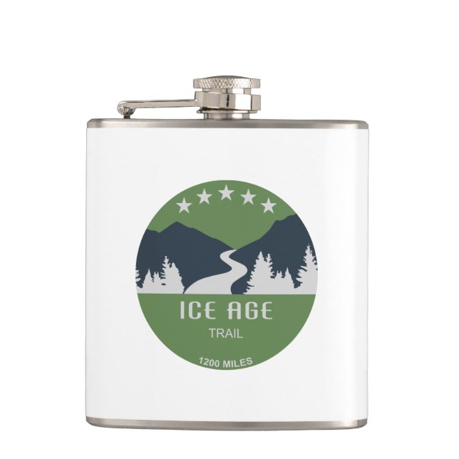 Ice Age Trail Hip Flask (Front)