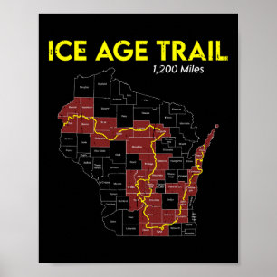 Ice Age Trail Wisconsin Long-distance Hiking Sceni Poster