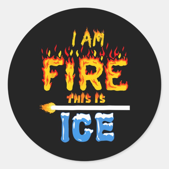 Ice And Fire Costume Halloween Family Matching Wom Classic Round Sticker (Front)