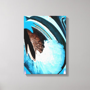 Ice and nature art canvas print