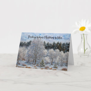 Ice and Snow Trees Winter Holiday Christmas Card
