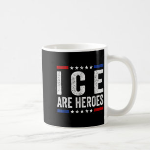 Ice Are Heroes Vintage Us Flag Funny Men Women  Coffee Mug