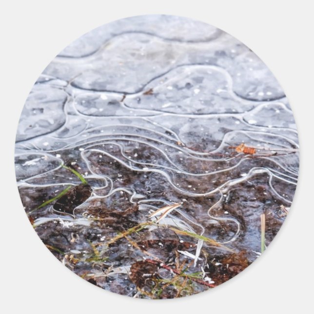 Ice Art 1 Classic Round Sticker (Front)