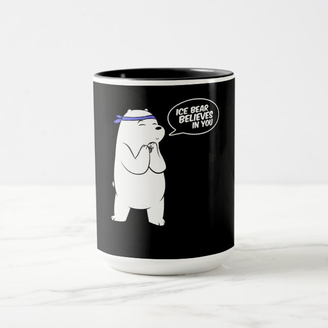 Ice Bear Believes In You Polar Bear Lover Mug (Center)