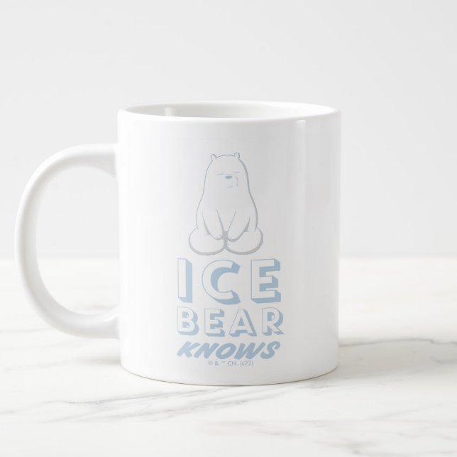 Ice Bear Knows Large Coffee Mug (Left)