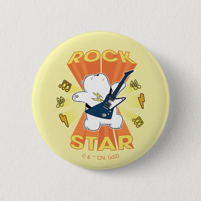 Ice Bear - Rock Star 6 Cm Round Badge (Front)