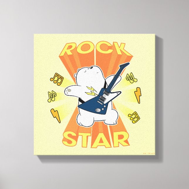 Ice Bear - Rock Star Canvas Print (Front)