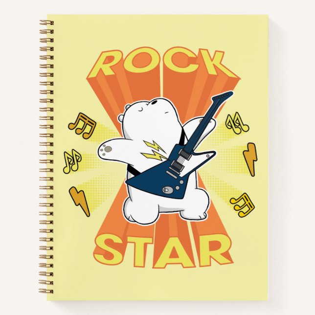 Ice Bear - Rock Star Notebook (Front)