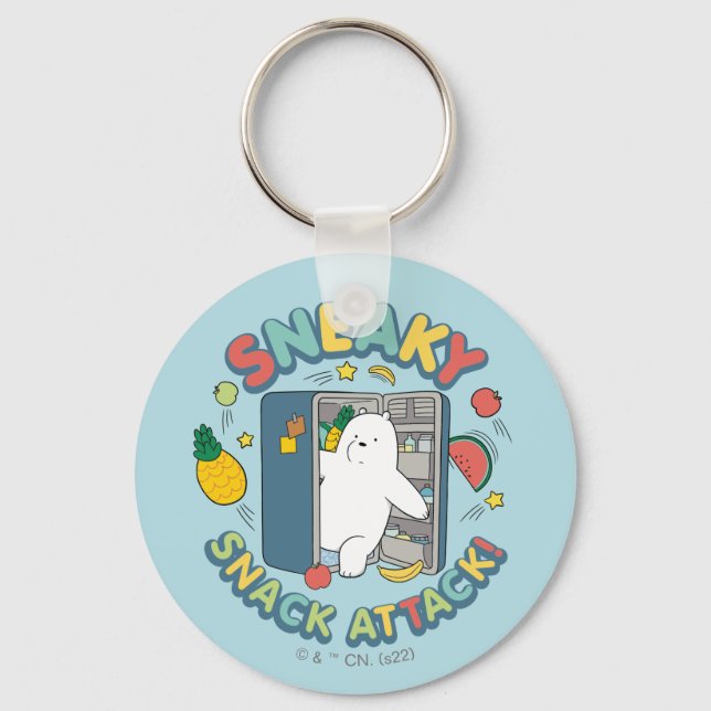 Ice Bear - Sneaky Snack Attack! Key Ring (Front)
