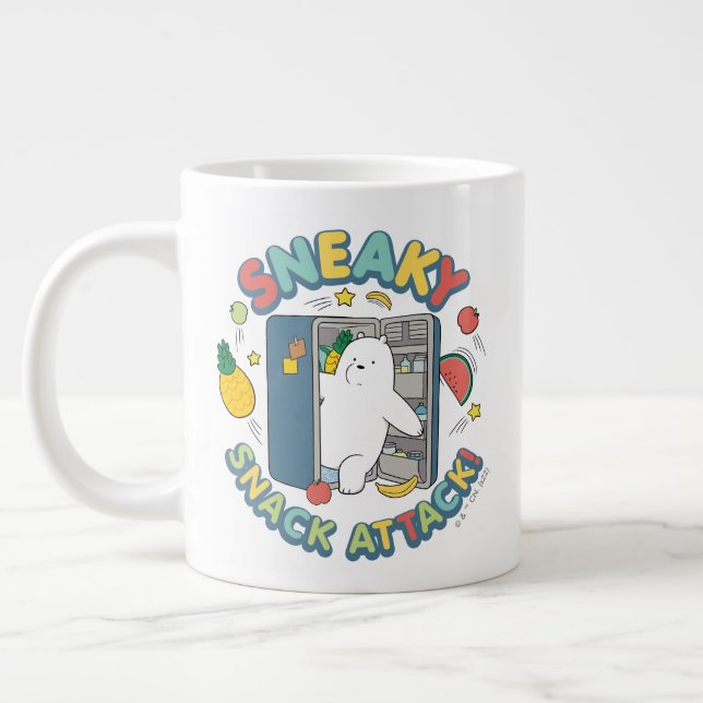 Ice Bear - Sneaky Snack Attack! Large Coffee Mug (Left)