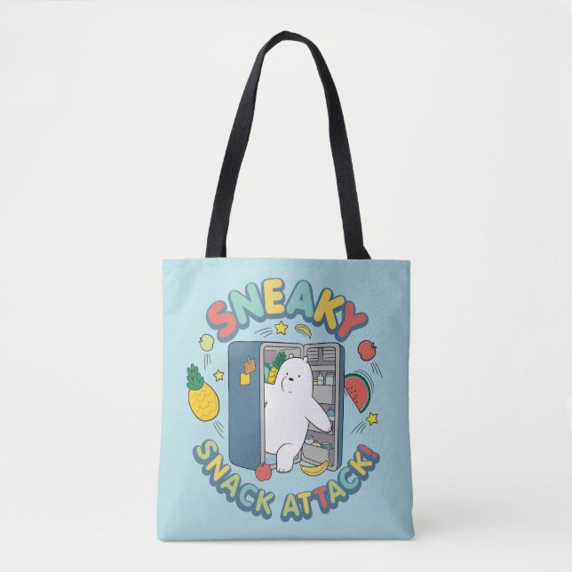 Ice Bear - Sneaky Snack Attack! Tote Bag (Front)