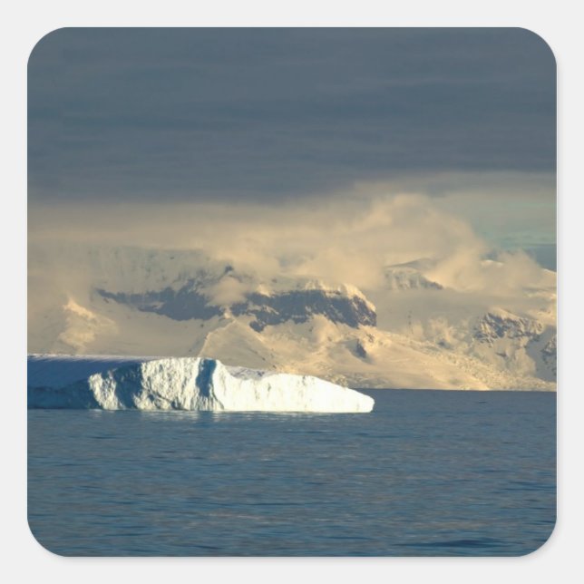 Ice Berg in the starts of the Drake Passage just Square Sticker (Front)