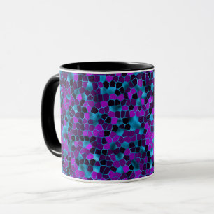 Ice Blue and Violet Shatter Mug