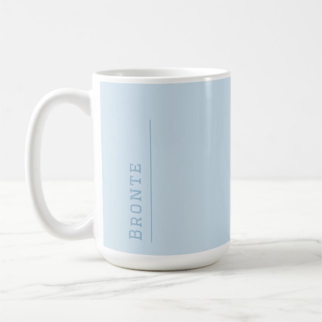 Ice Blue - Colour Flow monogram Coffee Mug (Left)