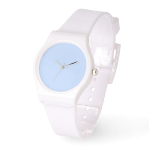 Ice Blue Dial White Silicone Watch