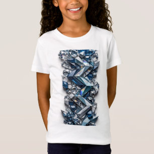 Ice Blue Diamond 3D Crystal Mosaic T-Shirt