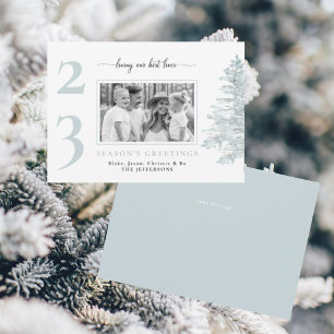 Ice blue Family Photo Living Our Best Lives Invitation