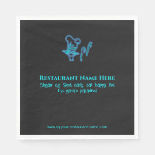 Ice blue fine dining restaurant napkin