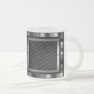 Ice Blue Frosty Metal Photo Frames Mug