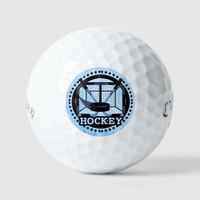 Ice Blue Hockey  Golf Balls (Front)