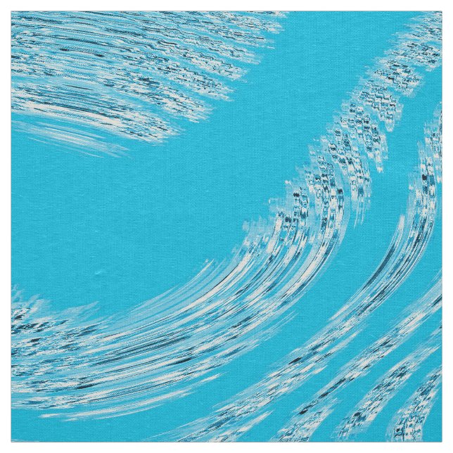 Ice Blue Ivory Linen Fabric (Swatch)