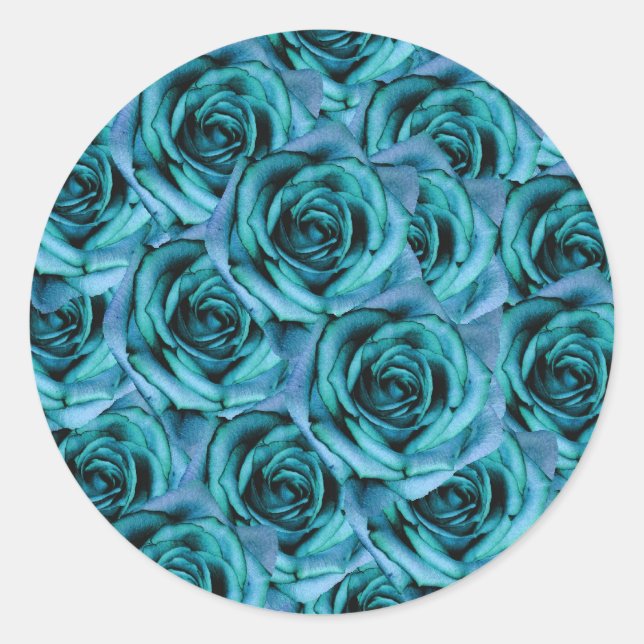 Ice Blue Roses Sticker (Front)