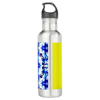 Ice Blue Snowboarder Sky Yellow Snowboarding Sport 710 Ml Water Bottle