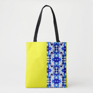 Ice Blue Snowboarder Sky Yellow Snowboarding Sport Tote Bag