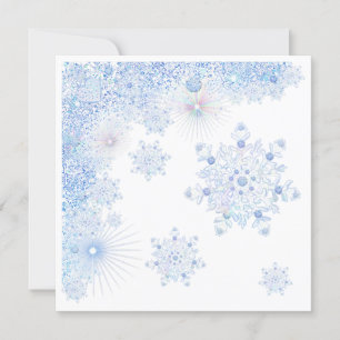 Ice Blue Snowflake Card