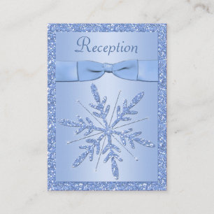 Ice Blue Snowflake Enclosure Card