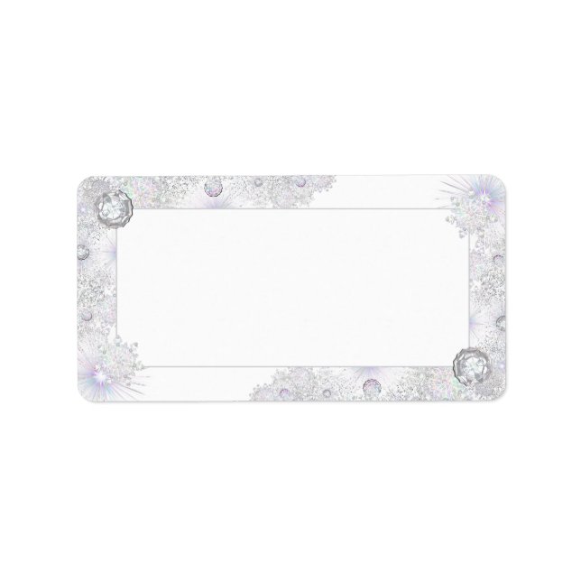 Ice blue snowflake label (Front)