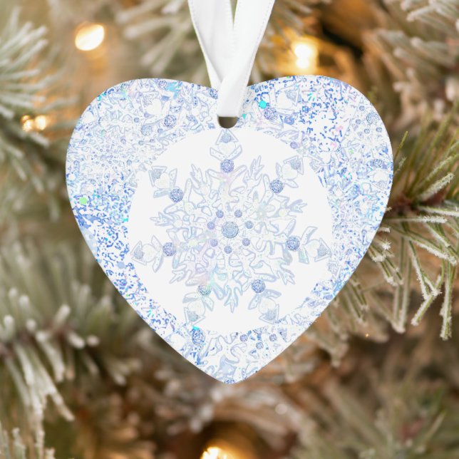 Ice Blue Snowflake Ornament (Tree)