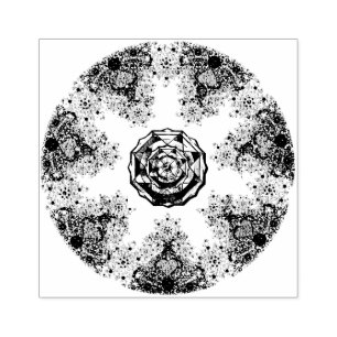 Ice blue snowflake rubber stamp