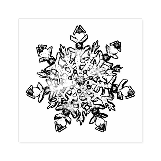 Ice blue snowflake rubber stamp (Imprint)