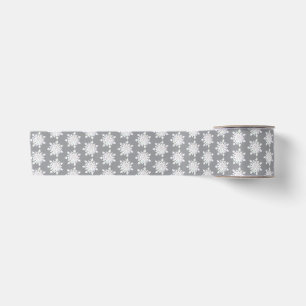 Ice blue snowflake satin ribbon