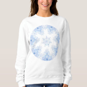 Ice blue snowflake sweatshirt