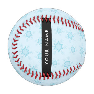 Ice Blue Snowflakes, Your name, Personalise Baseball