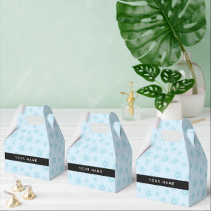 Ice Blue Snowflakes, Your name, Personalise Favour Box