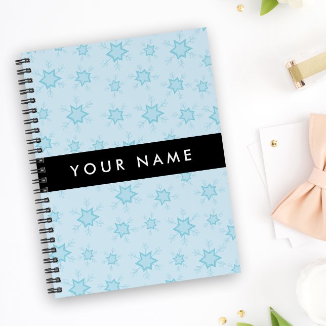 Ice Blue Snowflakes, Your name, Personalise Planner (Creator Uploaded)
