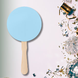 Ice Blue Solid Colour   Classic   Elegant Hand Fan