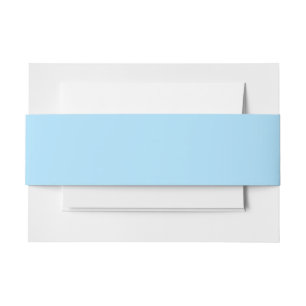 Ice Blue Solid Colour Classic Elegant Invitation Belly Band