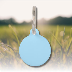 Ice Blue Solid Colour Classic Elegant Pet Tag