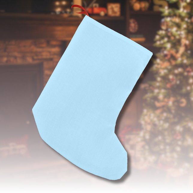 Ice Blue Solid Colour | Classic | Elegant Small Christmas Stocking (Creator Uploaded)