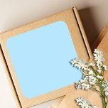 Ice Blue Solid Colour | Classic | Elegant Square Sticker<br><div class="desc">Ice Blue Solid Colour | Classic | Elegant | Trendy | Stylish | Gift</div>